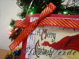 Скрапбукинг открытки - "Санта Клаус"